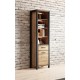 Aktia – Vitrine 1 Porte, 1 Tiroir style industrielle couleur bois et noir