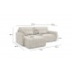 Canapé d'angle convertible IVA en tissu tressé