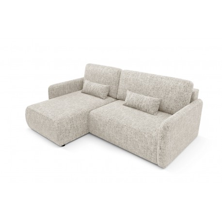 Canapé d'angle convertible IVA en tissu tressé
