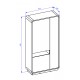 Vitrine 3 portes Astia