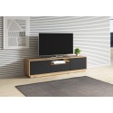 Meuble TV bas Astia – 2 portes, 1 tiroir, 1 niche 155 cm