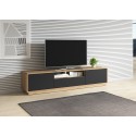 ASTIA – Meuble TV bas 2 portes, 1 tiroir, 1 niche