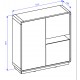  Meuble haut ASTIA – 3 portes avec niche ouverte