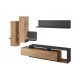  Botia – Ensemble TV Mural moderne bois et noir