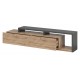 Botia – Meuble TV 1 Tiroir 220 cm moderne bois et noir
