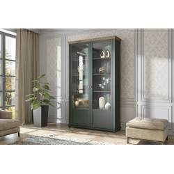 Evoria – Vitrine 2 portes vert profond