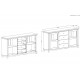 Evoria – Meuble bas 2 portes, 4 tiroirs vert profond