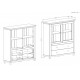 Evoria – Vitrine basse 2 portes, 2 tiroirs vert profond
