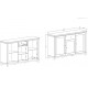 Buffet Evoria 3 portes 1 tiroir vert profond