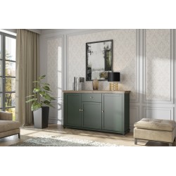Buffet Evoria 3 portes 1 tiroir vert profond
