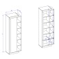 Étagère Vitrine Sintria couleur bois et blanc Étagère Vitrine Sintria couleur bois et blanc