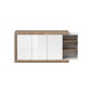 Commode Sintria 3 Portes bois et blanc - 180 cm Commode Sintria 3 Portes bois et blanc - 180 cm