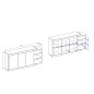 Commode Sintria 3 Portes bois et blanc - 180 cm Commode Sintria 3 Portes bois et blanc - 180 cm