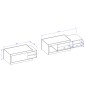 Table Basse Sintria bois et blanc extensible Table Basse Sintria bois et blanc extensible