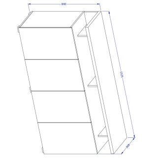 Buffet Seria 4 portes 153 cm style chic