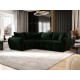 Canapé d’angle convertible MOLIA PLUS en tissu aspect velours