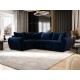 Canapé d’angle convertible MOLIA PLUS en tissu aspect velours