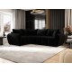 Canapé d’angle convertible MOLIA PLUS en tissu aspect velours