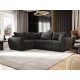 Canapé d’angle convertible MOLIA PLUS en tissu aspect velours