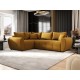 Canapé d’angle convertible MOLIA PLUS en tissu aspect velours