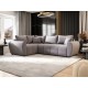 Canapé d’angle convertible MOLIA PLUS en tissu aspect velours