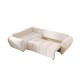 Canapé d’angle convertible MOLIA PLUS en tissu aspect velours