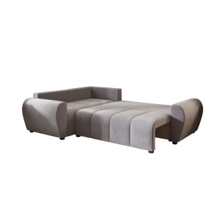 Canapé d’angle convertible MOLIA PLUS en tissu aspect velours