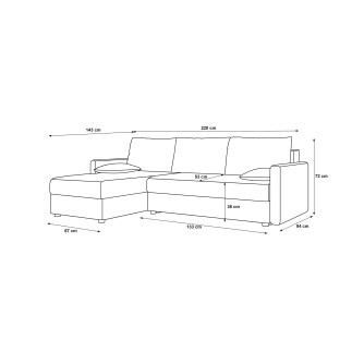 Canapé d’angle convertible MOSIA