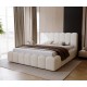 Lit BOSTIA en tissu bouclette avec coffre de rangement