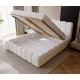 Lit BOSTIA en tissu bouclette avec coffre de rangement