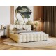 Lit CANDIA en velours avec coffre de rangement
