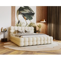 Lit CANDIA en velours avec coffre de rangement