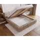 Lit COMIA en velour avec coffre de rangement 