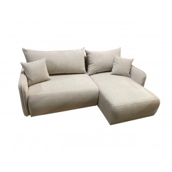 RECONDITIONNE - Canapé d'angle convertible FORB20 en tissu beige hydrophobe