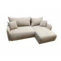 RECONDITIONNE - Canapé d'angle convertible FORB20 en tissu beige hydrophobe