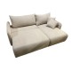 RECONDITIONNE - Canapé d'angle convertible FORB20 en tissu beige hydrophobe