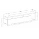  Botia – Ensemble TV Mural moderne bois et noir