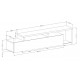 Botia – Meuble TV 1 Tiroir 220 cm moderne bois et noir