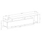 Botia – Meuble TV 1 Tiroir 220 cm moderne Botia – Meuble TV 1 Tiroir 220 cm moderne