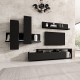  Botia – Ensemble TV Mural moderne bois et noir