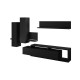  Botia – Ensemble TV Mural moderne bois et noir