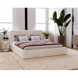 Lit Moderne LUNIA velours