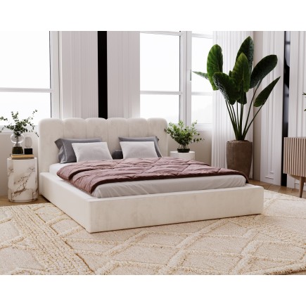 Lit Moderne LUNIA velours 