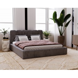 Lit Moderne LUNIA velours