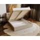 Lit OLINO en tissu bouclette avec coffre