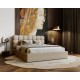 Lit OLINO en tissu bouclette avec coffre