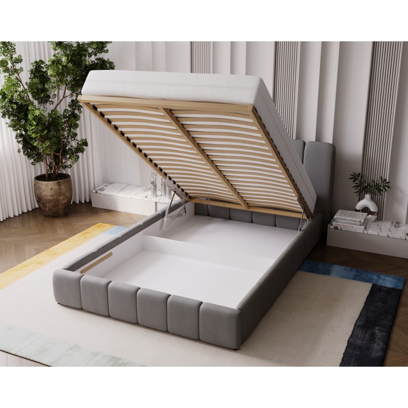 Lit ARLO en velours avec coffre 