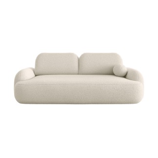 Canapé convertible 3 places en Tissu Bouclette Morizia style Japandi