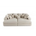 Canapé droit 4 places CALDERO BIS - assise profonde - velours côtelé grosse maille