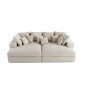 Canapé droit 4 places CALDERO BIS - assise profonde - velours côtelé grosse maille Canapé droit 4 places CALDERO BIS - assise profonde - velours côtelé grosse maille